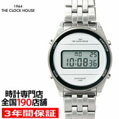 ザ・クロックハウス タウンカジュアル メタル デジタル ユニセックス 腕時計 ラウンド ホワイト シルバー レトロモダン 防水 MTC7002-WH1