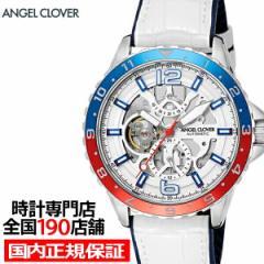 エンジェルクローバー TIME CRAFT DIVER タイムクラフトダイバー オートマチック TCA45SWH-WH メンズ 腕時計 自動巻き 革ベルト ホワイト