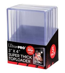 �E���g���v�� (Ultra Pro) �g�b�v���[�_�[ 360PT 9.5mm�� 5������p�b�N (#85239 ) 3 X 4 Super Thick 360PT Toploader