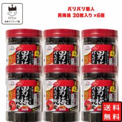 大森屋 バリバリ職人 海苔 のり 味付け海苔 男梅味 30枚×6個セット まとめ買い ギフト 非常食 常温保存 備蓄 防災 ごはんのおとも ごは