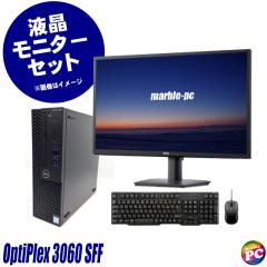Dell OptiPlex 3060 SFF �V�i23.8�^�t��HD�t���f�B�X�v���C�Z�b�g ���Ãf�X�N�g�b�v�p�\�R�� 16GB HDD500GB�{SSD256GB Core i5 Windows11