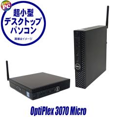 ���Ãf�X�N�g�b�v�p�\�R�� Dell OptiPlex 3070 Micro Windows11 Core i3 MEM12GB HDD500GB�{SSD256GB Bluetooth ����LAN WPS Office�t�� 