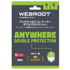 �E�C���X�΍�\�t�g�{PC�[���ی� WEBROOT ANYWHERE DOUBLE PROTECTION 1�N1��� ���C�Z���X�J�[�h Windows�Ή� �@���X���Ãp�\�R�����w��