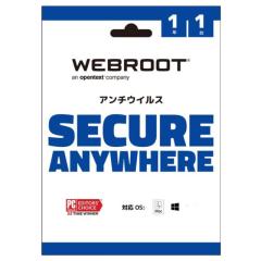 �E�C���X�΍�\�t�g WEBROOT SECUREANYWHERE �A���`�E�C���X 1�N1��� ���C�Z���X�J�[�h Windows/Mac�Ή��@���X���Ãp�\�R�����w�����I�v