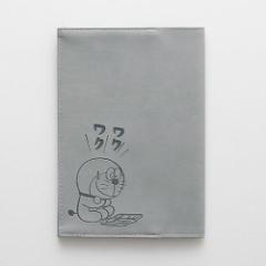 ドラえもんグッズ ブックカバー Book Cover 文庫本カバー 読書 型押し Doraemon グレー gray