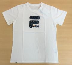 レディース Tシャツ 半袖 FILA ホワイト 吸水速乾 紫外線カット 女性 ティーシャツ フィラ 裏面無地 送料無料