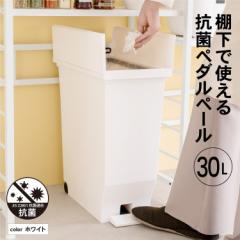 棚下で使えるペール　３０Ｌ　ホワイト　抗菌仕様  コーナンオリジナル 