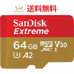 SanDisk Extreme }CNsdJ[h microSDJ[h 64GB microsdJ[h SanDisk TfBXN UHS-I U3 4K A2 10 R:170MB/s W:80MB/s SDSQ