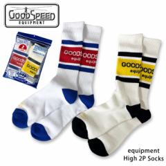 y2024tĐVzy䂤pPbg1_܂Ŕ\zGOOD SPEED ObhXs[h equipment High 2P Socks C \bNX 2Zbg Y 