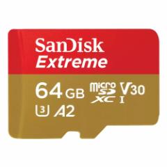 SanDisk TfBXN 64GB SDSQXAH-064G-GN6MN Extreme UHS-I U3 V30 A2 }CNSD microSDJ[h microSDXC R:170MB/s W:80MB/s