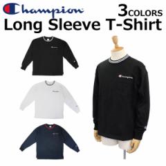 Champion チャンピオン Long Sleeve T-Shirt ロング スリーブ Tシャツ メンズ レディース 長袖 ロゴ刺繍 ワンポイント C3P404 ルームウェ