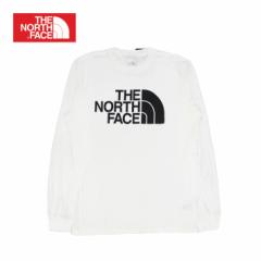 THE NORTH FACE ザ ノースフェイスM LS HALF DOME TEE ロングスリーブハーフドームT Tシャツ ロンT 長袖 ロゴ プリント メンズ ホワイト 