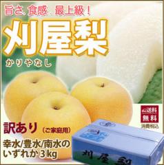 2025年 予約 梨 果物 幸水 南水 豊水 送料無料 刈屋梨 訳あり 3kg 山形 庄内 かりやなし 鳥海山 なし 農産物 10kg 5kg 贈答用 二十世