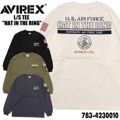 AVIREX �A���B���b�N�X �A�r���b�N�X ���� T�V���c 783-4230010 �v�����g �N���[�l�b�N �~���^���[ �����Y �g�b�v�X USAF HAT IN THE RIN