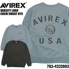 AVIREX �A���B���b�N�X �A�r���b�N�X ���� �X�E�F�b�g �g���[�i�[ 783-4232003 �N���[�l�b�N VARSITY LEATHER JACKET ���S �t�F���g�p�b