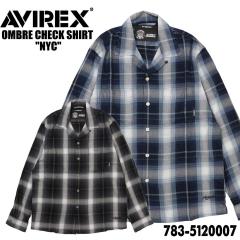AVIREX �A���B���b�N�X �A�r���b�N�X ���� �V���c 783-5120007 ���� �I���u���[ �`�F�b�N �V���c �j���[���[�N �V�e�B �����Y �~���^���[