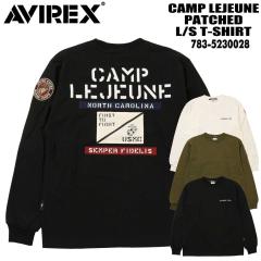 AVIREX �A���B���b�N�X �A�r���b�N�X ���� T�V���c 783-5230028 �N���[�l�b�N �~���^���[ �����Y �g�b�v�X CAMP LEJEUNE PATCHED L/S T-S