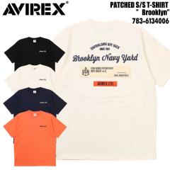 AVIREX �A���B���b�N�X �A�r���b�N�X ���� T�V���c 783-61340006 PATCHED S/S T-SHIRT Brooklyn �h�J �v�����g �����Y �~���^���[ ���S