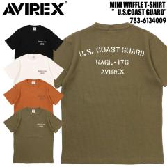 AVIREX �A���B���b�N�X �A�r���b�N�X ���� T�V���c 783-61340009 MINI WAFFLE T-SHIRT U.S.COAST GUARD �v�����g �����Y �~���^���[ ���S