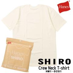 Hanes �w�C���Y ���� T�V���c  SHIRO �p�b�NT �N���[�l�b�N ��T �A�����J���X�^�C�� HM1-D201 �����Y 7.0�I���X ���n 1��