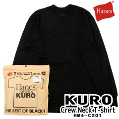 Hanes �w�C���Y ���� T�V���c  KURO �p�b�NT �N���[�l�b�N ��T �A�����J���X�^�C�� HM4-C201 �����Y 7.0�I���X �^�O���X ���n 1��