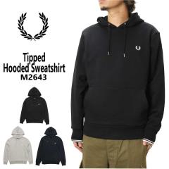 FRED PERRY �t���b�h�y���[ Tipped Hooded Sweatshirt M2643 �p�[�J�[ ���� �����Y �����|�C���g ���S �h�J �X�E�F�b�g�p�[�J�[ ���K�̔�