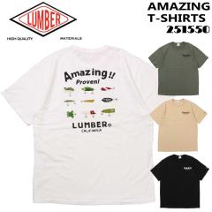 ���[���� ���� LUMBER �����o�[ ����  T�V���c �ނ�V���[�Y ���A�[ AMAZING T-SHIRTS �v�����gT�V���c 251550 �����Y �N���[�l�b�N �J�W