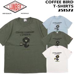 ���[���� ���� LUMBER �����o�[ ����  T�V���c COFFEE BIRD T-SHIRTS �v�����gT�V���c 251572 �����Y �N���[�l�b�N �J�W���A��