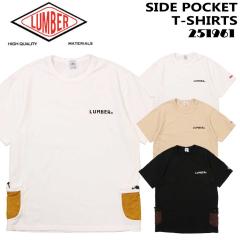 LUMBER �����o�[ ����  T�V���c SIDE POCKET T-SHIRTS �T�C�h�|�P�b�g ���S �����|�C���g �v�����gT�V���c 251961 �����Y �N���[�l�b�N 