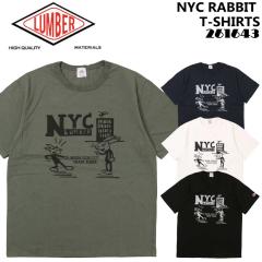 ���[���� ���� LUMBER �����o�[ ����  T�V���c NYC RABBIT T-SHIRTS �v�����gT�V���c 261643 �����Y �N���[�l�b�N �J�W���A��