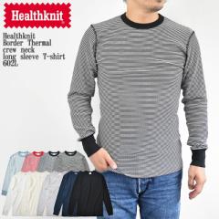 yzHealthknit wXjbg Border Thermal crew neck long sleeve T-shirt 602L {[_[T[} N[lbN  TVc