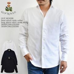 yKizGUY ROVER M[o[ Seed stitch wide collar long sleeve  shirt moss stitch 3050PC190J/511500 3150PC190J/511500 