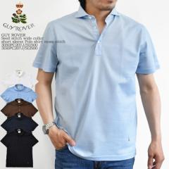 yKizGUY ROVER M[o[ Seed stitch wide collar short sleeve Polo shirt moss stitch 3050PC207J/511500-3150PC207J/5125