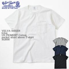 yKizymade in U.S.AzVelva Sheen 6.5oz xoV[ US PIGMENT Cotton pocket short sleeve T-shirt 162000 Rbg 14