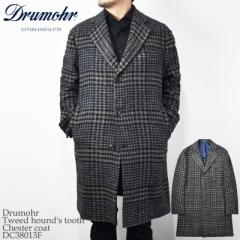 Drumohr hA Tweed houndfs tooth Chester coat DC38013F nEhgD[X cC[h ubN O[ `FX^[ R[g 璹iq