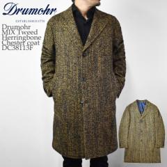 Drumohr hA MIX Tweed Herringbone Chester coat DC38113F փ{[ cC[h CG[ ubN O[ `FX^[ R[g 