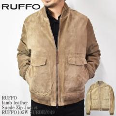RUFFO btHlamb leather Suede Zip Jacket RUFFO105W LAMB SUEDE/049  U[  XEF[h Wbv WPbg  Y C^A