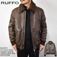 RUFFO btH G-1 boa lamb leather Jacket GREGORY BIS RUST/288 {A U[ ~^[ Y C^A
