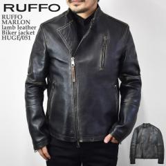 RUFFO btH MARLON lamb leather Biker jacket HUGE/051 }[ U[  _uC_[X GCWOH vW  Y 