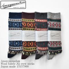 AnonymousIsm Amj}XCY Wool fabric JQ crew socks Japan made 15157900 E[ N[\bNX  { Y fB[X j