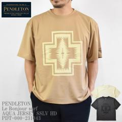 PENDLETON yhg Le Bonjour surf {W[T[t AQUA JERSEY SSLV HD PDT-000-231043 ANA W[W  TVc bV