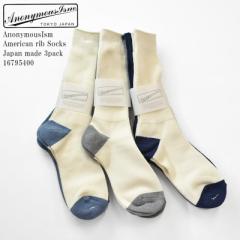 yS/MWJzAnonymousIsm Amj}XCY American rib Socks Japan made 3pack 15182900 Au N[\bNX 3g { 