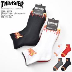 THRASHER XbV[ Flame Logo pile quarter 3pack socks TH-SX-214 t@C[ S pC NH[^[ Ԃ \bNX 3