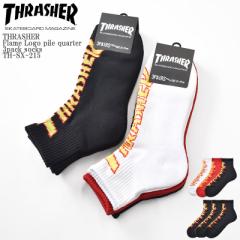 THRASHER XbV[ Flame Logo pile quarter 3pack socks TH-SX-215 t@C[ S pC NH[^[ Ԃ \bNX 3