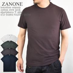 ZANONE Um[l icecotton ACXRbg MC 812597 organic cotton crew neck shortsleeve T-shirt 472-54403/812597-Z0380  I[Kj