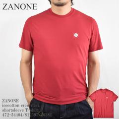ZANONE Um[l icecotton crew neck shortsleeve T-shirt 472-54404/812597-Z0381 ACXRbg N[lbN TVc  Jbg\