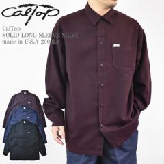 CalTop Lgbv SOLID LONG SLEEVE SHIRT made in U.S.A 2000LS n \bh AN  Vc I[o[VGbg Y 