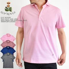 yKizGUY ROVER M[o[ Seed stitch wide collar short sleeve Polo shirt moss stitch 3050PC207J/511502 ̎q ChJ