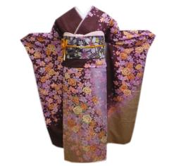 仮絵羽 袷用 日本製 正絹 創作 振袖 特選手加工 十日町友禅 金箔 熨斗