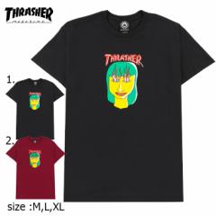 THRASHER TVc  XbV[ XP{[ SY TALK SHIT BY GONZ S/S T-SHIRT ubN Xg[g Ki